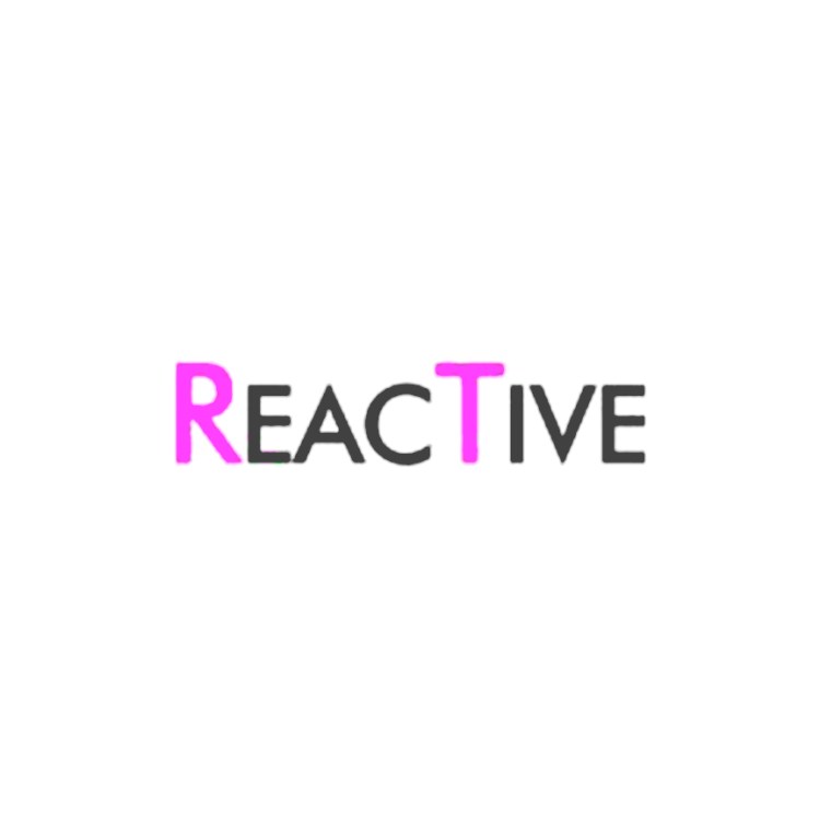 reactive text logo